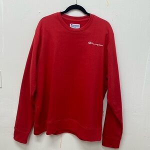 Bold & Classic: Red Champion Crew Neck Sweatshirt